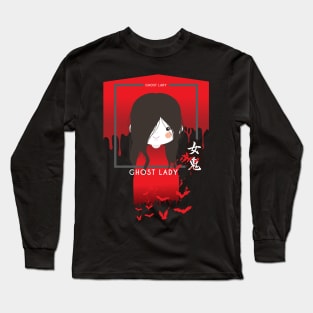 Halloween Ghost Lady Long Sleeve T-Shirt